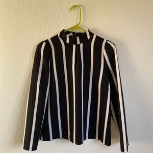 Black and white blouse